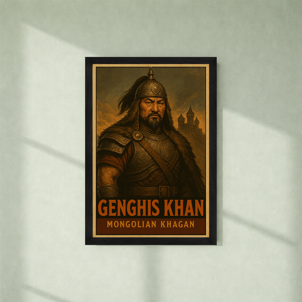 Genghis Khan Poster with frame